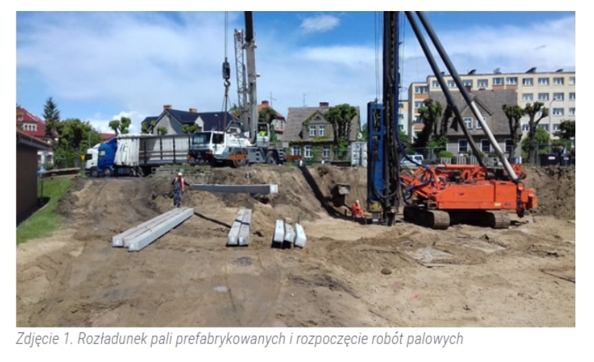 Połczyn Zdrój - budynek handlowo-usługowy posadowiony na palach prefabrykowanych