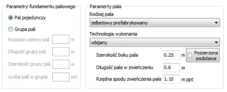 Nośność i sztywność boczna pala pojedynczego