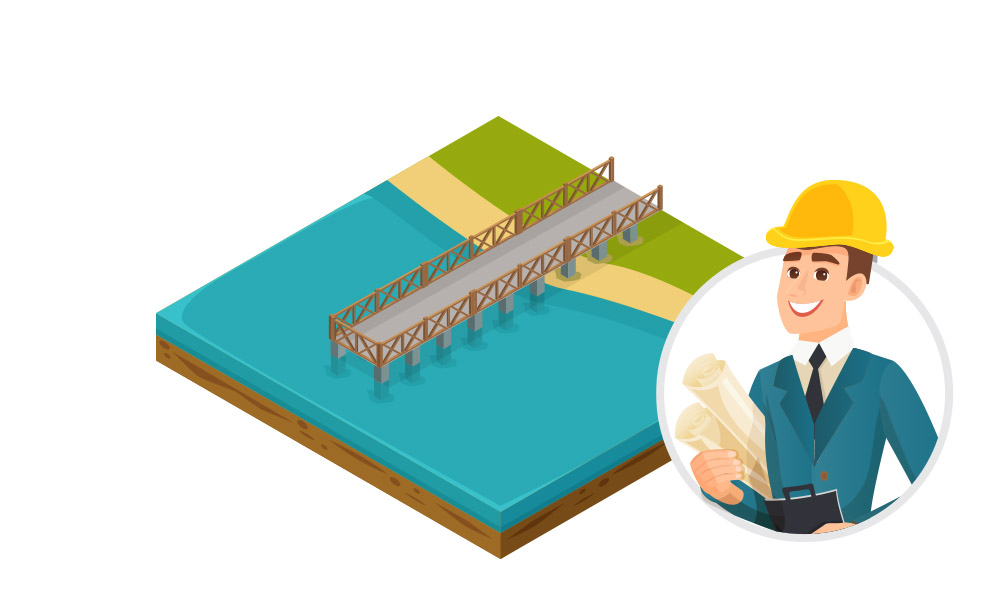 Posadowienie molo i budowa pomostu na palach